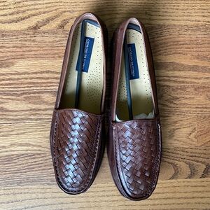 Giorgio Brutini Leather Woven Loafers Size 11